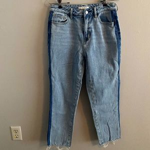Pacsun High-rise Mom Jeans with Blue Stripe